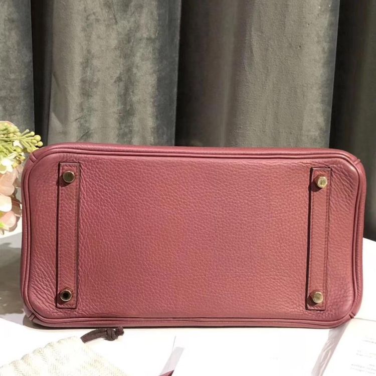 hermès 爱马仕玫瑰木色birkin30手提包