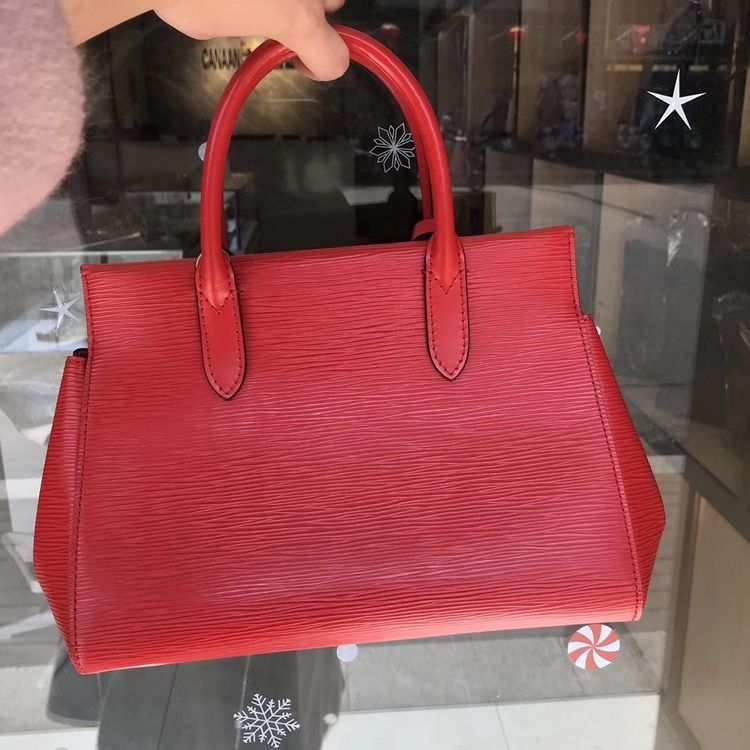 louis vuitton 路易·威登marly bb红色水波纹手提单肩包