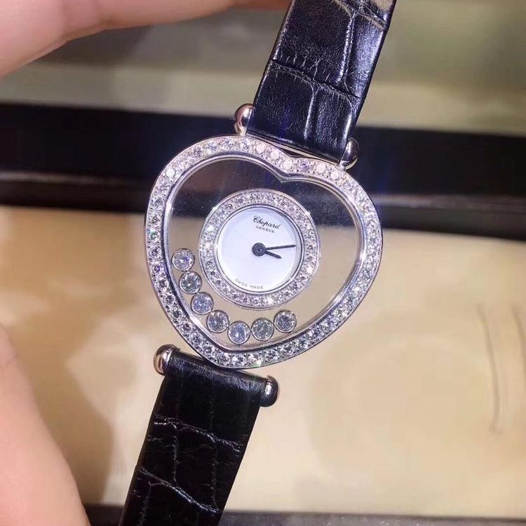 chopard 萧邦快乐钻石系列限量款白金心形女表