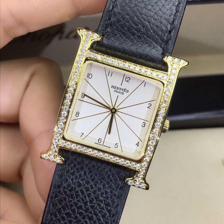 hermès 爱马仕h hour系列间金石英女腕表