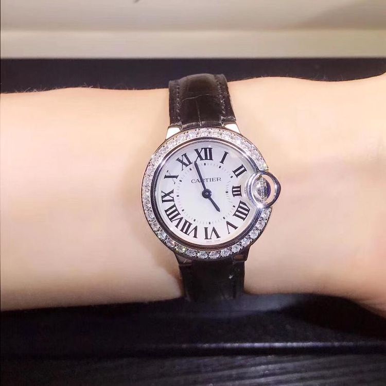 cartier 卡地亚蓝气球系列小号石英女腕表28mm皮带款