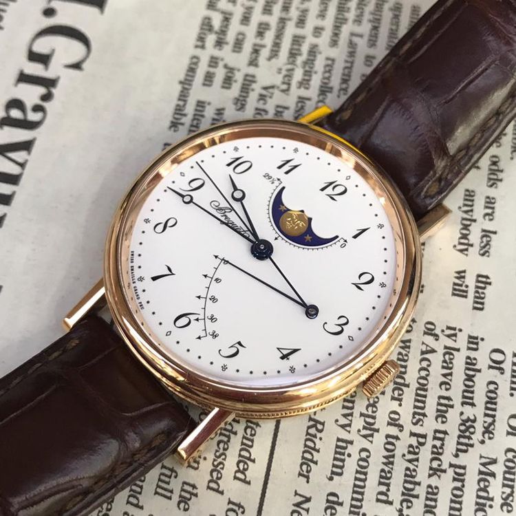 breguet 宝玑7787br/29月相功能机械表