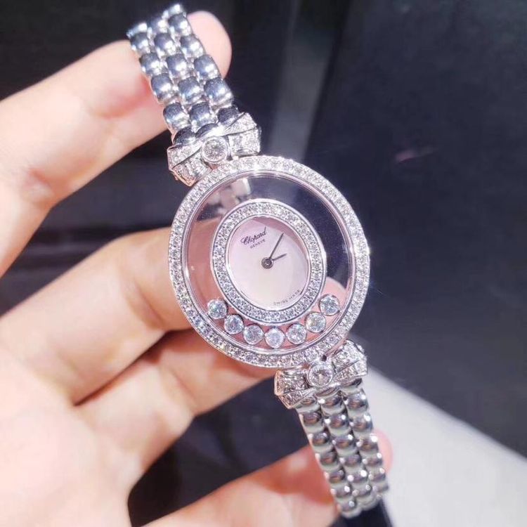 chopard 萧邦快乐钻石系列七钻原钻石英表