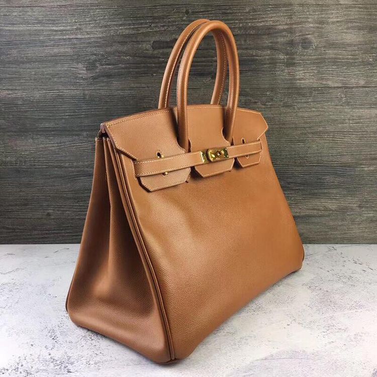 hermès 爱马仕bk35金棕金色扣手提包