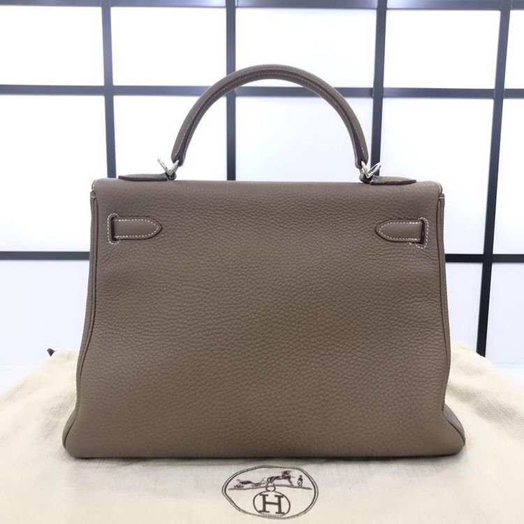 hermès 爱马仕kelly32大象灰单肩手提包