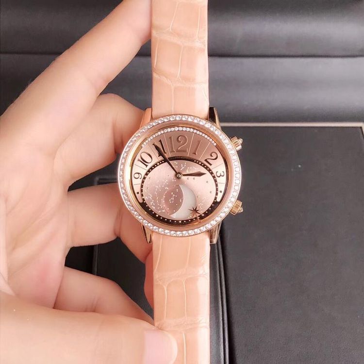 jaeger-lecoultre 积家约会系列3522420玫瑰金原钻自动机械女表