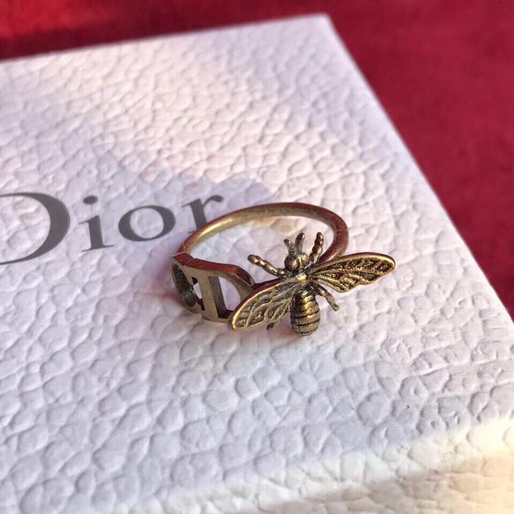 dior 迪奥金色蜜蜂cd logo戒指