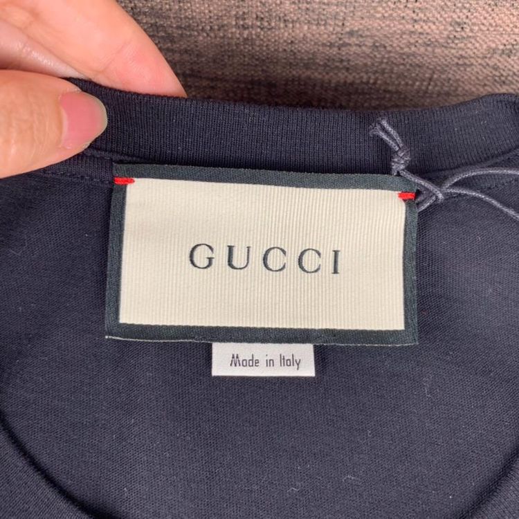 gucci 古驰彩色镭射炫彩腰带logo宽松t恤