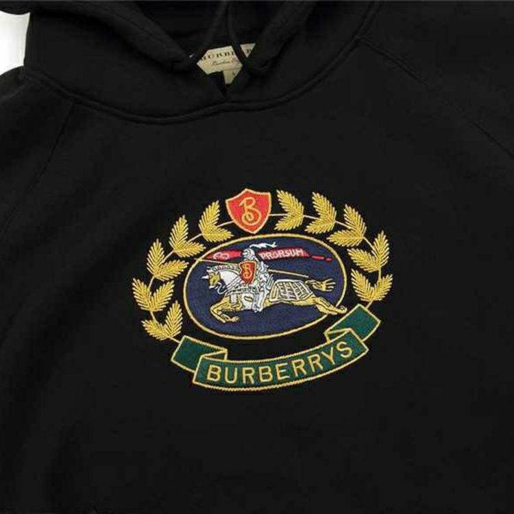 burberry 博柏利男士潮流战马logo标志毛里保暖时尚连帽卫衣