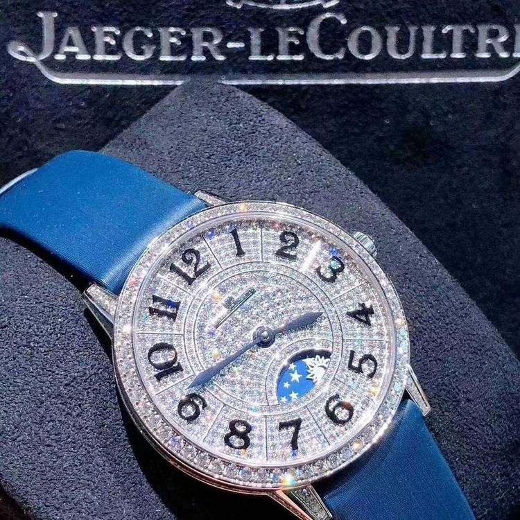 jaeger-lecoultre 积家约会系列18k白金满天星原镶钻自动机械女表