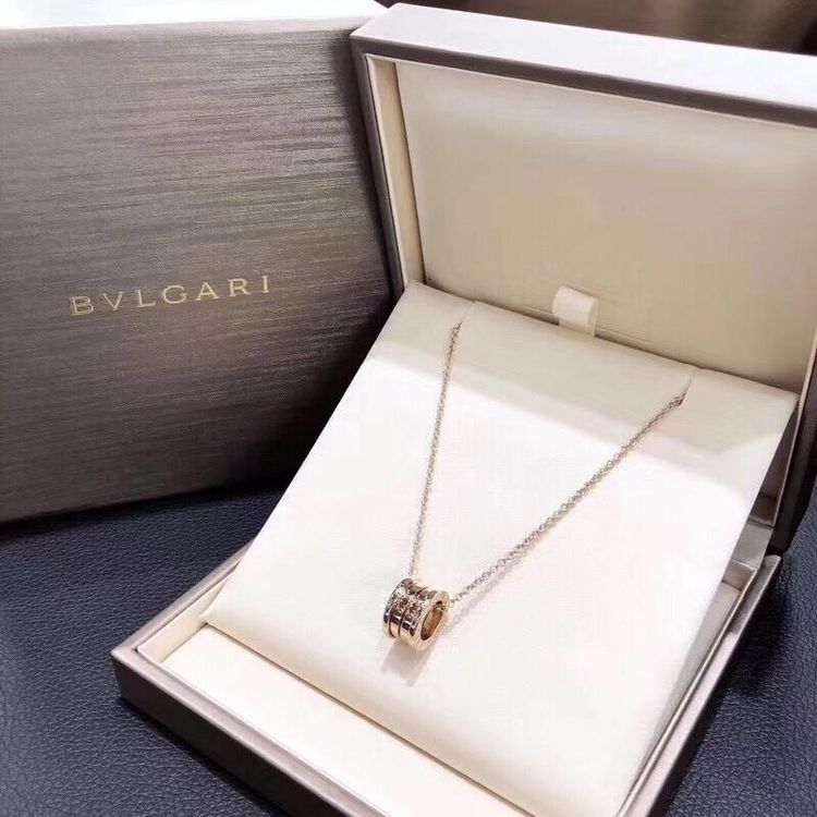 bvlgari 宝格丽玫瑰金弹簧项链