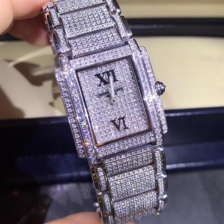 patek philippe 百达翡丽后钻满天星钻石石英女表