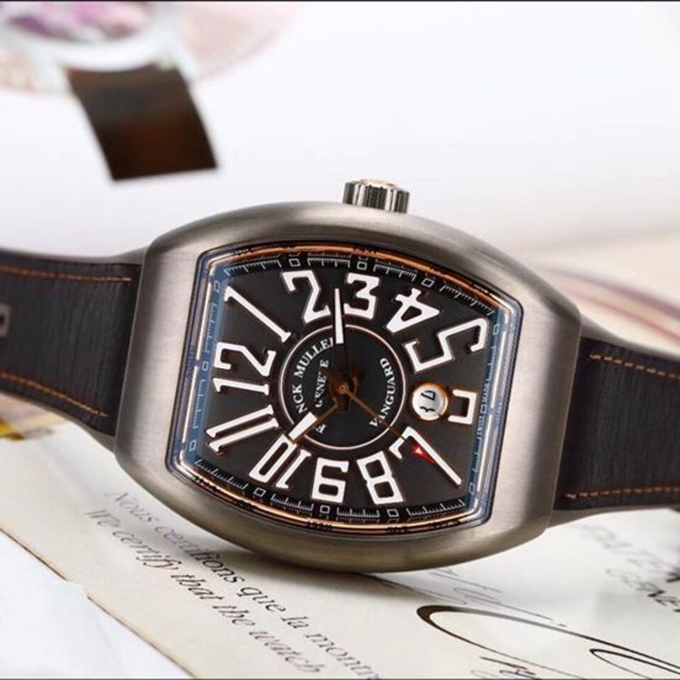 franck muller 法兰克穆勒vanguard系列钛金属玫瑰金自动机械男表