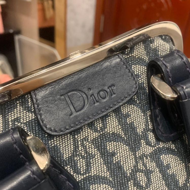 dior 迪奥老花蛙口手提包