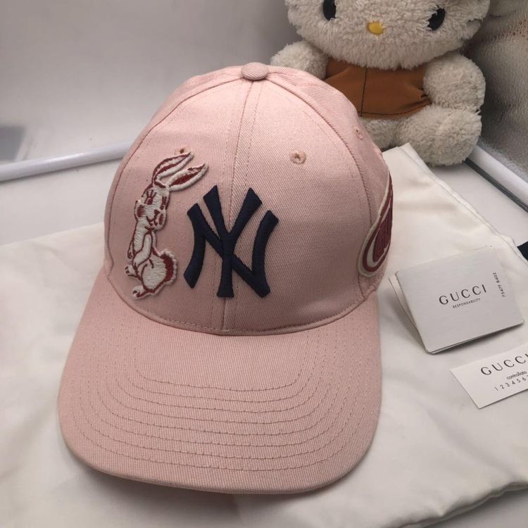 gucci 古驰粉色棒球帽