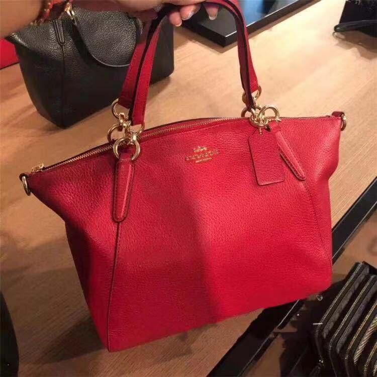 coach 蔻驰中号真皮饺子手提包