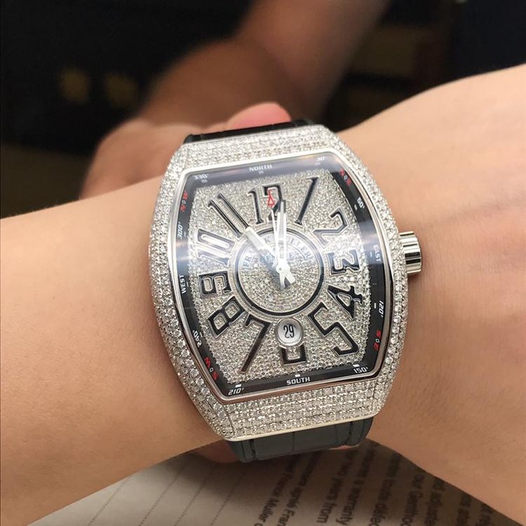 franck muller 法兰克穆勒fm v45 sc dt后镶钻满天星自动机械表