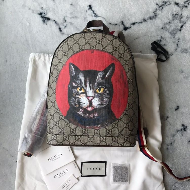 gucci 古驰限量猫咪双肩包