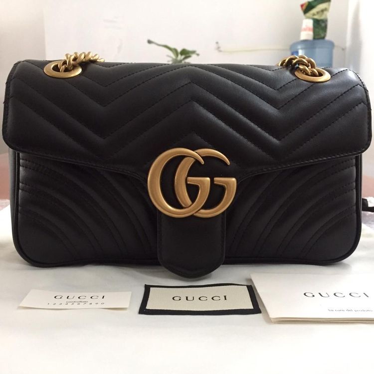 gucci 古驰黑色链条包