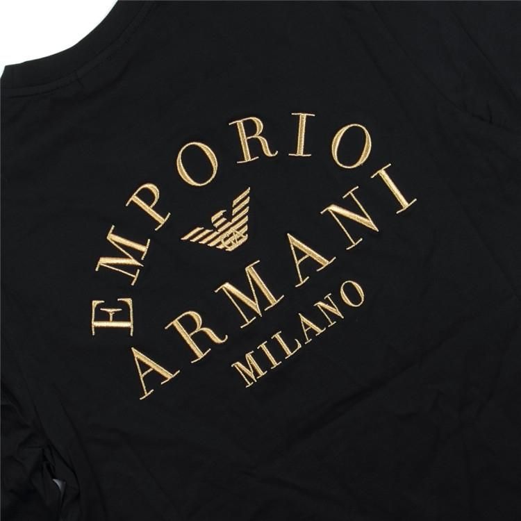 emporio armani 安普里奥·阿玛尼金线刺绣logo男士短袖圆领t恤