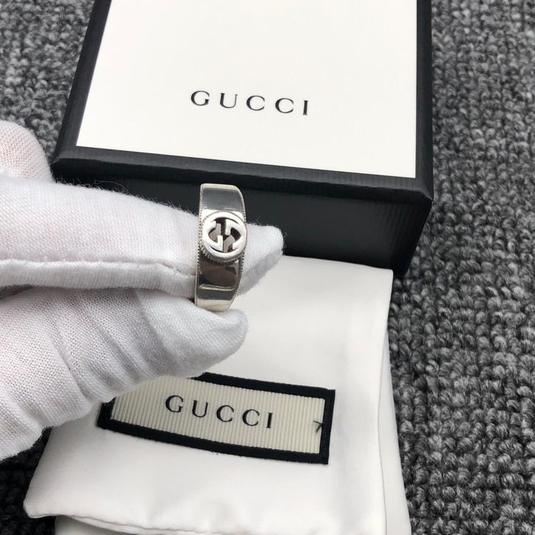 gucci 古驰925银双g戒指