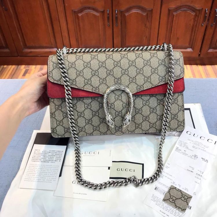 gucci 古驰中号酒神链条单肩包