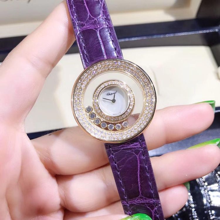 chopard 萧邦快乐钻石系列七钻石英女表