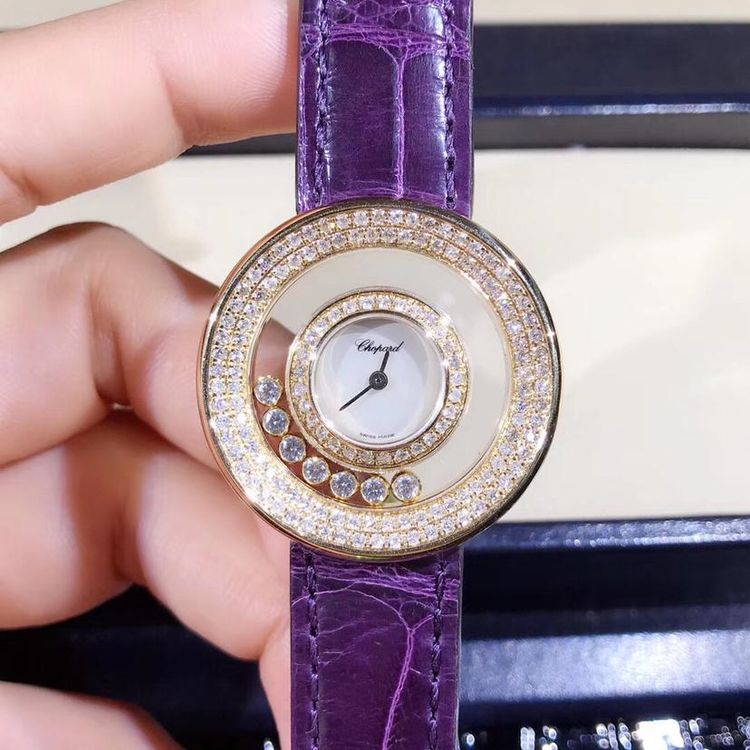 chopard 萧邦快乐钻石系列七钻石英女表