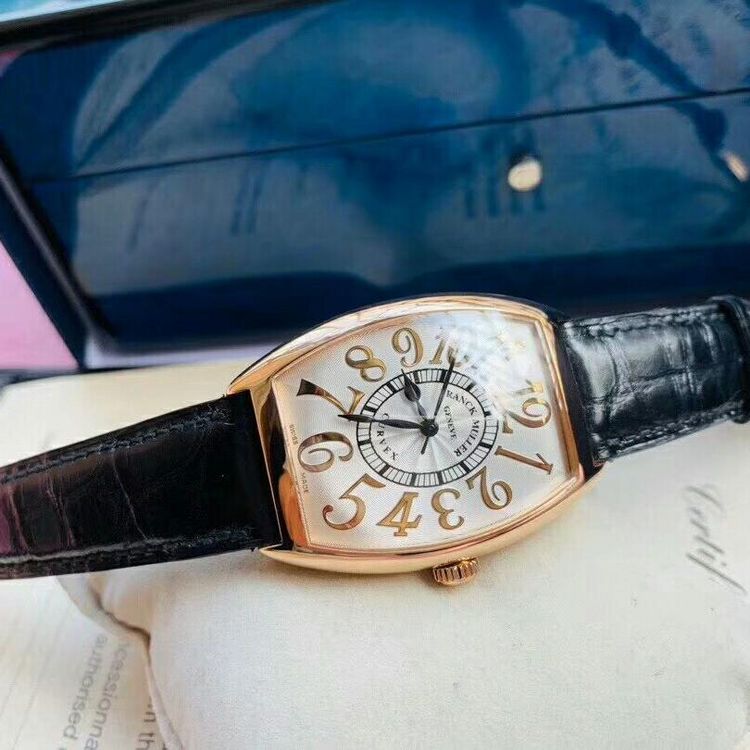 franck muller 法兰克穆勒18k玫瑰金机械腕表