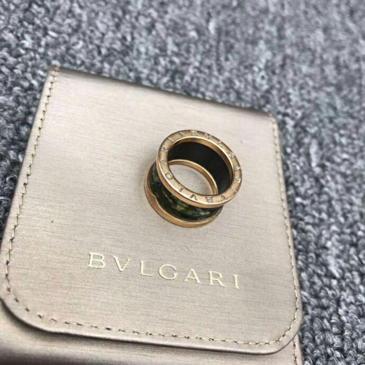 bvlgari 宝格丽玫瑰金绿松石弹簧戒指