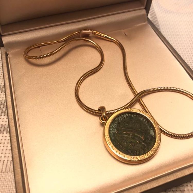 bvlgari 宝格丽限量古钱币项链