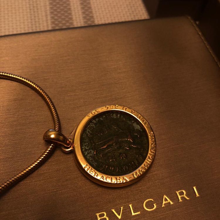 bvlgari 宝格丽限量古钱币项链