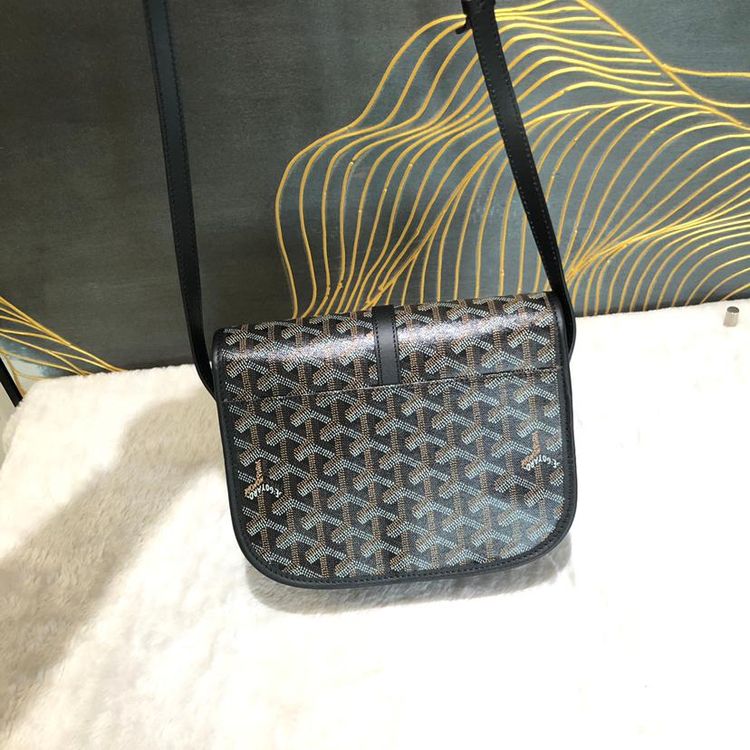 goyard 戈雅经典y字母logo印花单扣邮差包