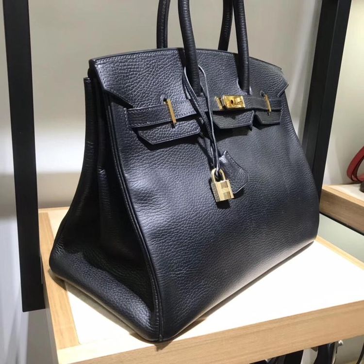 hermès 爱马仕birkin35黑金手提包