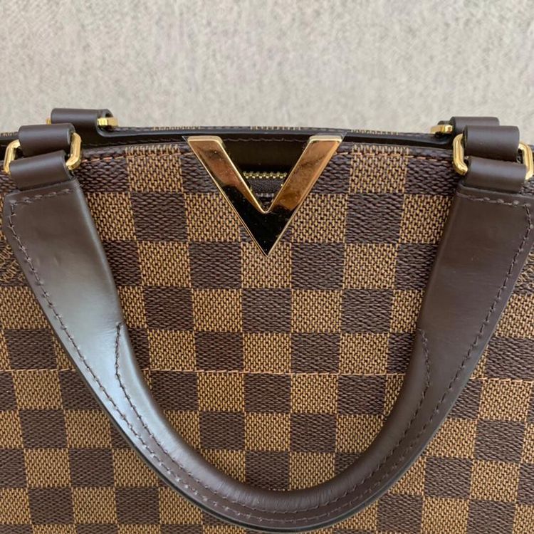 louis vuitton 路易·威登棕色棋盘格手提包