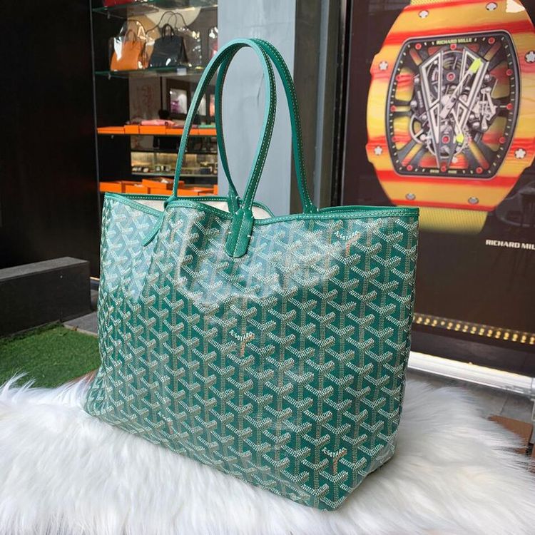 goyard 戈雅saint louis gm系列绿色女士手提单肩包