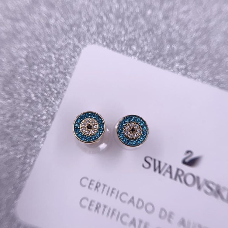 swarovski 施华洛世奇爆款蓝色恶魔耳钉