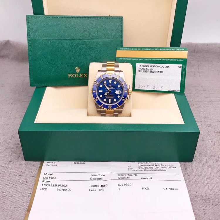 rolex 劳力士116613间金蓝鬼机械腕表