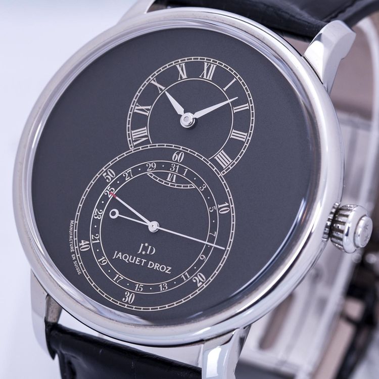 jaquet droz 雅克德罗大秒钟系列高雅表盘设计自动机械手表