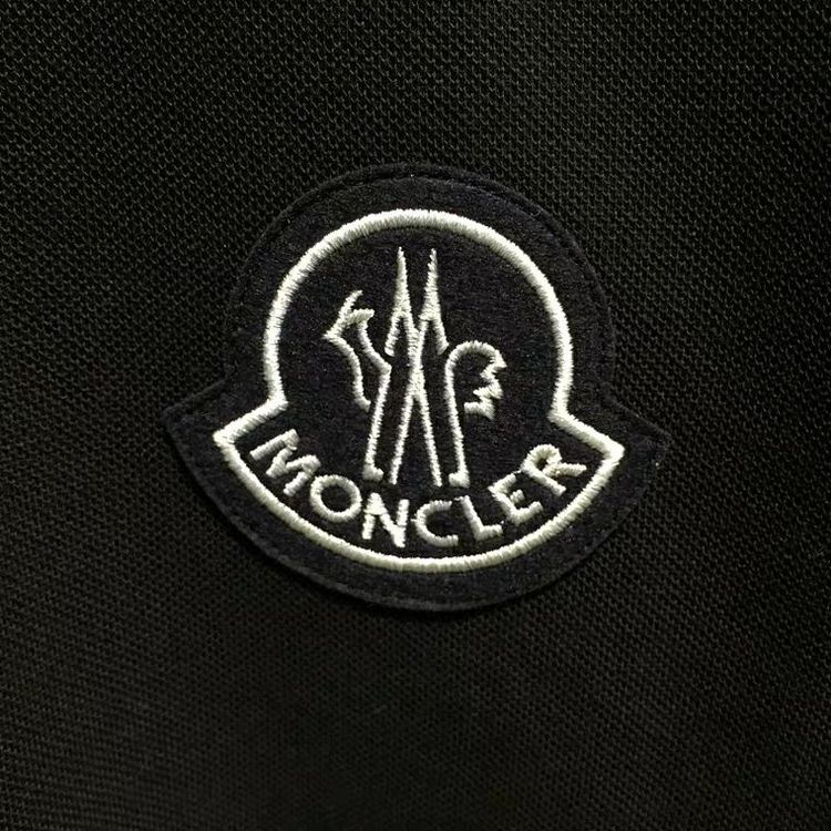 正品 moncler 蒙口 19春夏大logo胸章刺绣男士奢侈品纯棉方领polo衫