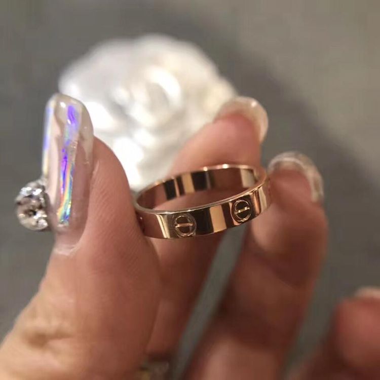 cartier 卡地亚love系列窄版戒指