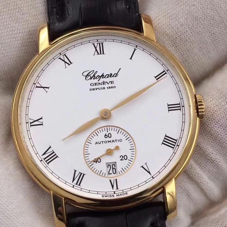 chopard 萧邦男款18k黄金机械全自动手表