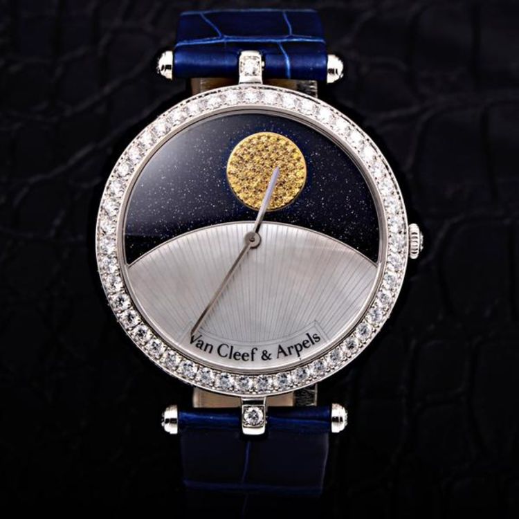 van cleef arpels 梵克雅宝vcarn25800白金原钻日月星辰女神款机械