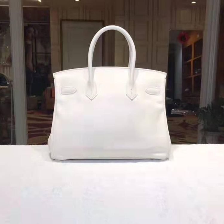 hermès 爱马仕白色birkin30手提包