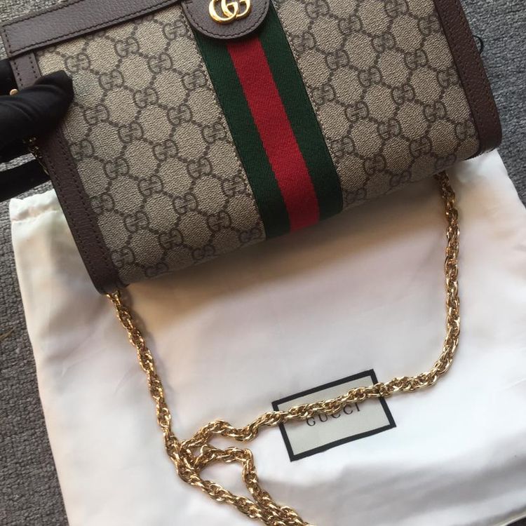 gucci 古驰复古女士ophidia单肩斜挎包袋链条包