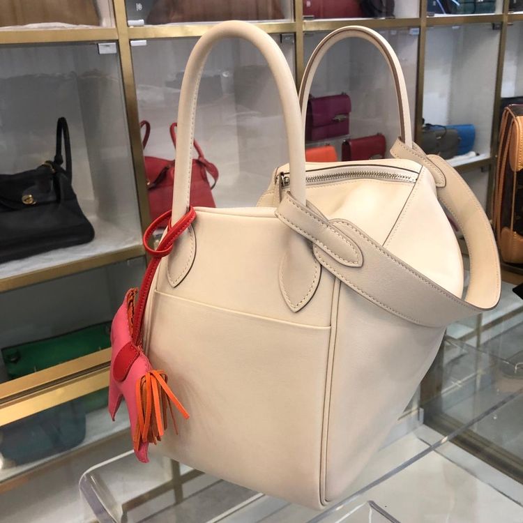 hermès 爱马仕lindy30奶昔白swift x刻手提包