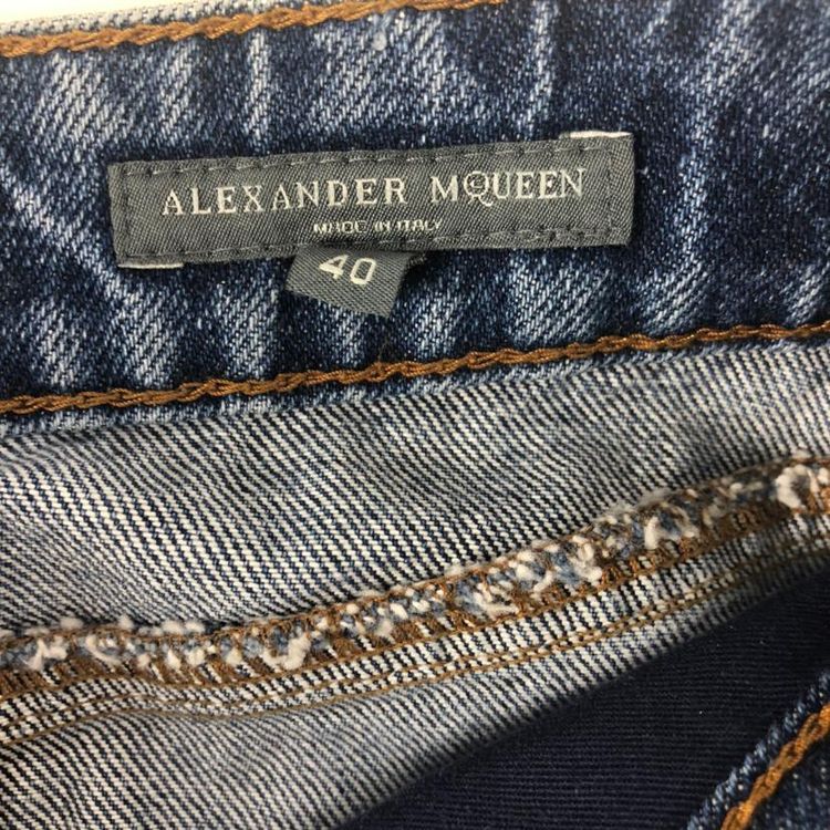 alexander mcqueen 亚历山大·麦昆logo刺绣牛仔半身裙