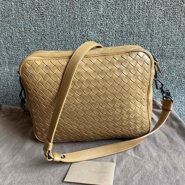 bottega veneta 葆蝶家棕色牛皮单肩包