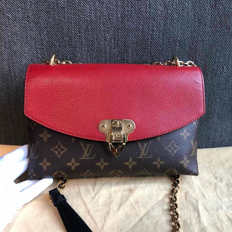 louis vuitton 路易·威登saint placide老花拼红色单