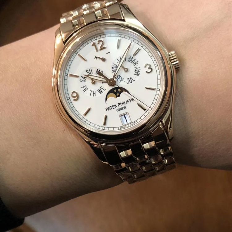 patek philippe 百达翡丽5146r玫瑰金年历机械男表